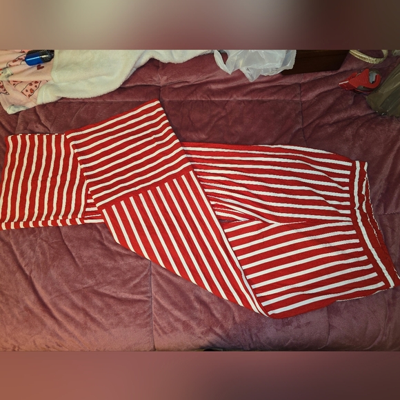 Zara Red and White Striped Pants - Picture 2 of 5